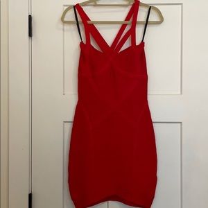 Bebe Red Bandage Dress